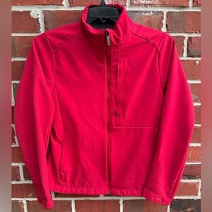 OOBE Chick-Fil-A Team Style Womens M Red Soft Shell Full Zip Employee Jacket T5